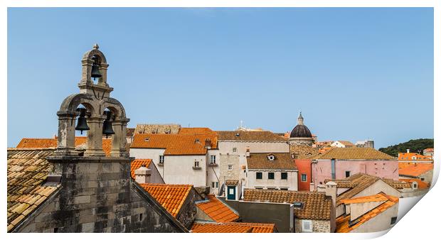 Pretty rooftops of Dubrovnik Print by Jason Wells