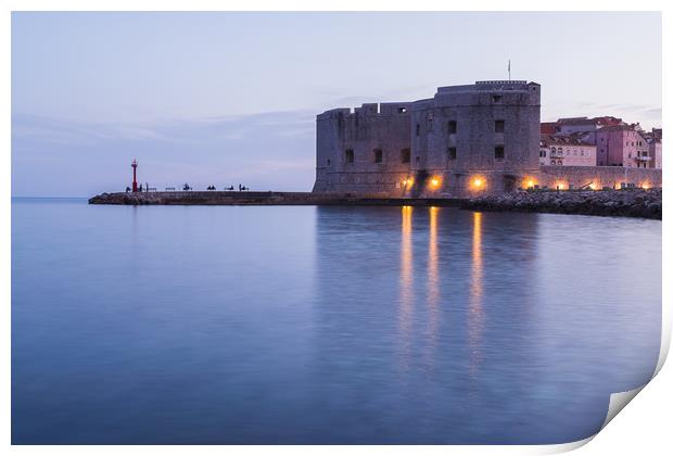 Tourists on the porporela at dusk Print by Jason Wells