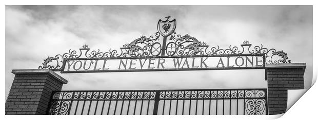 Letterbox crop of the Shankly Gates Print by Jason Wells