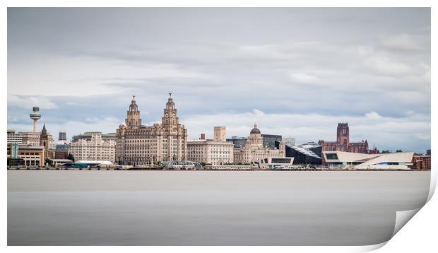 Letterbox crop of the Liverpool skyline Print by Jason Wells