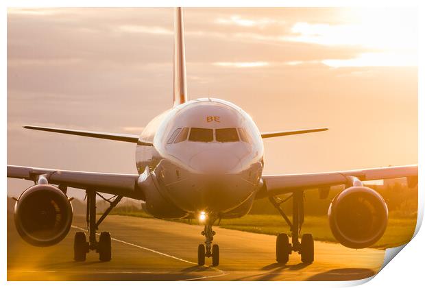 Airliner taxing out to the runway Print by Jason Wells