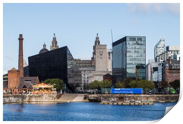 Liverpool waterfront in the autumn Print by Jason Wells