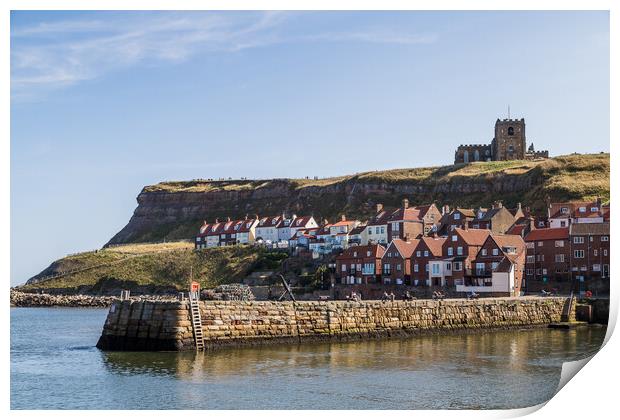 Harbour pier at Whitby Print by Jason Wells