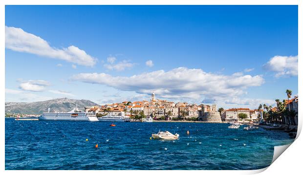 Letterbox crop of Korcula Town Print by Jason Wells