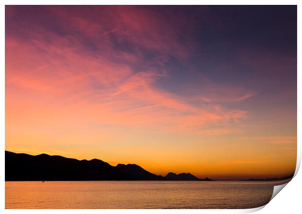 Sunrise on the Peljesac Riviera Print by Jason Wells