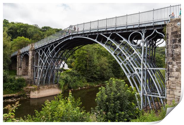 Tourists on the Iron Bridge Print by Jason Wells