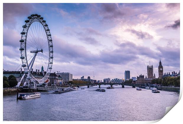 River Thames at twilight Print by Jason Wells