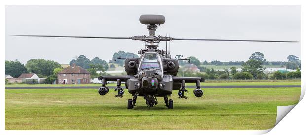 Letterbox crop of the Apache moments before takeoff Print by Jason Wells