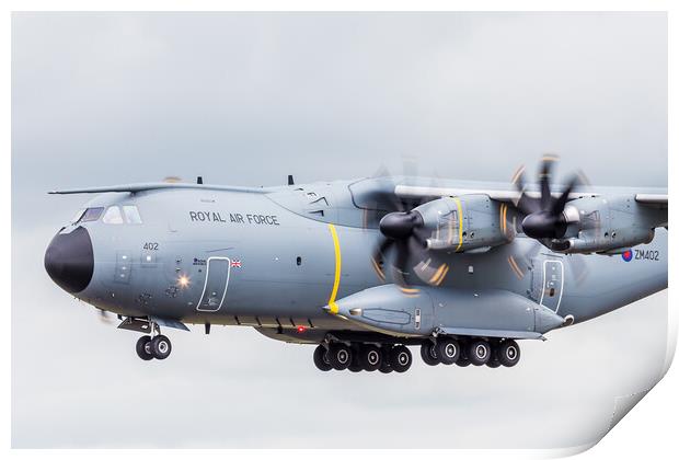 A400M Atlas fills the frame as it comes into land Print by Jason Wells