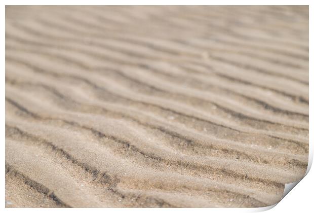 Beach wavy pattern Print by Jason Wells