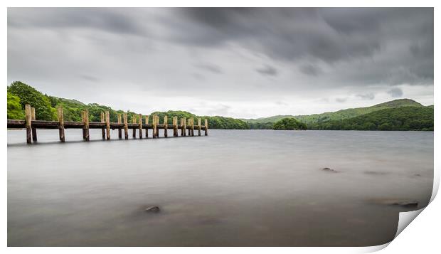 Jetty on Coniston Water Print by Jason Wells