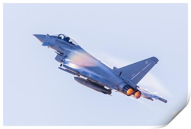 Rainbow of condensation over the RAF Typhoon Print by Jason Wells