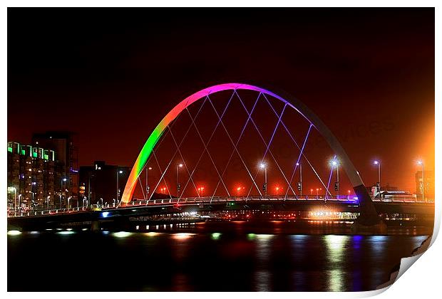  Squinty Bridge, Glasgow Print by Peter Struthers