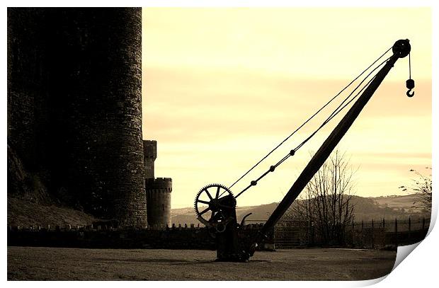 Castle and Crane. Print by victoria mather