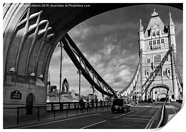 London - England - The Tower Bridge Print by Carlos Alkmin