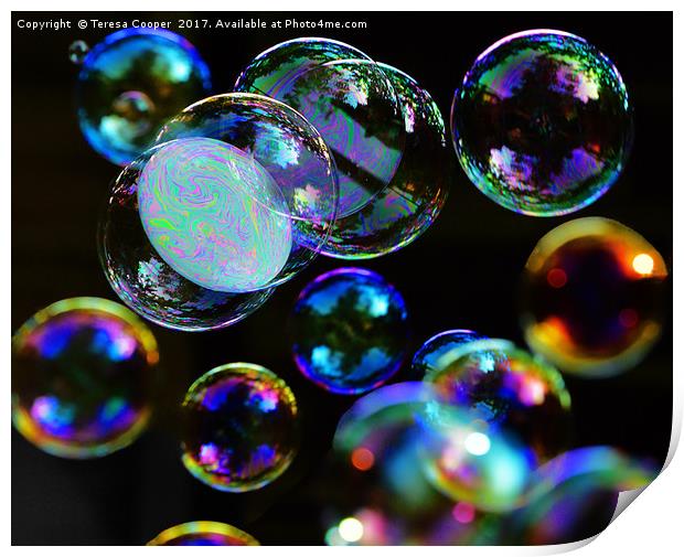 Floating Bubbles  Print by Teresa Cooper