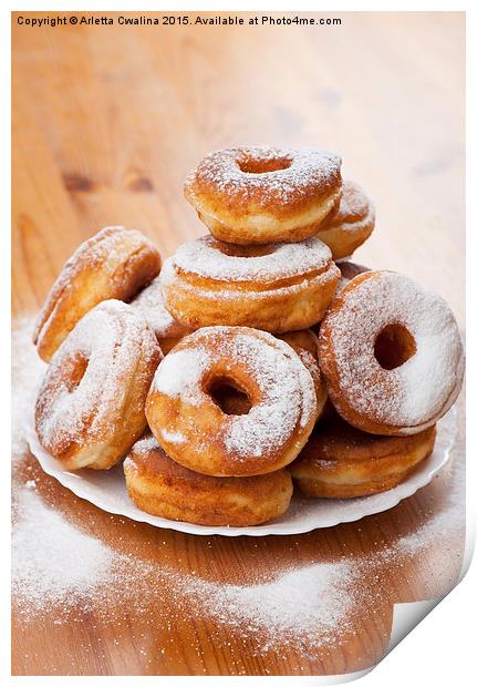 Plenty doughnuts or donuts with holes  Print by Arletta Cwalina