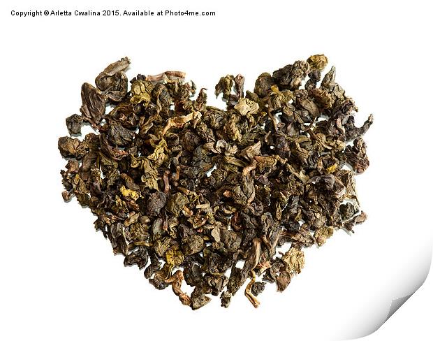 Dried and curled leaves of Oolong or Wulong tea  Print by Arletta Cwalina