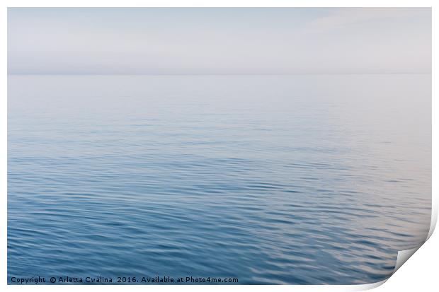 Calming Baltic Sea horizon view Print by Arletta Cwalina