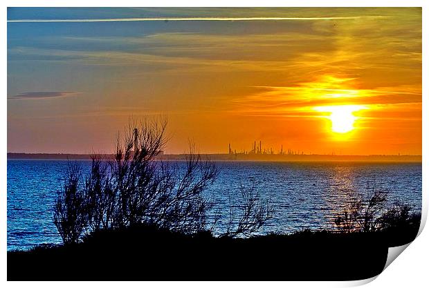 Fawley Sunset Print by Dave Fry