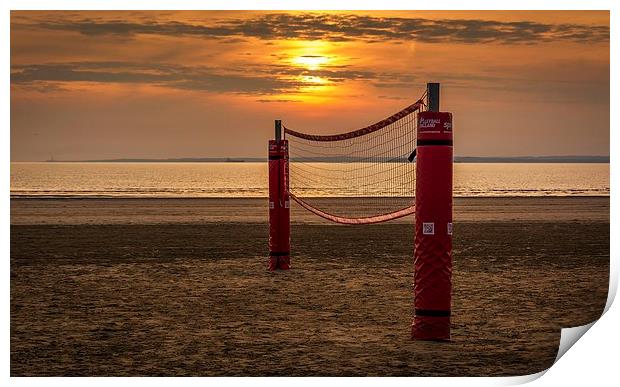 VOLLEYBALL SUNSET Print by Dean Merry