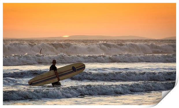  Sunset Surf Print by Dean Merry