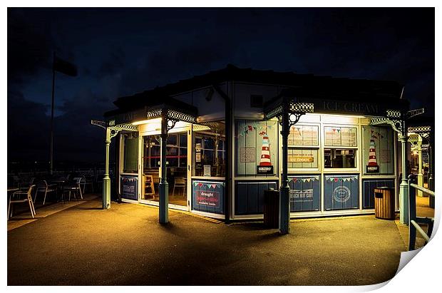  Swansea Night Cafe Print by Dean Merry