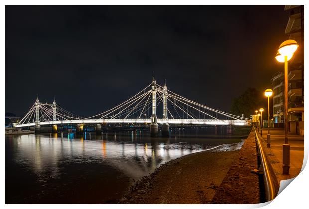 The Albert Bridge Print by Dean Merry