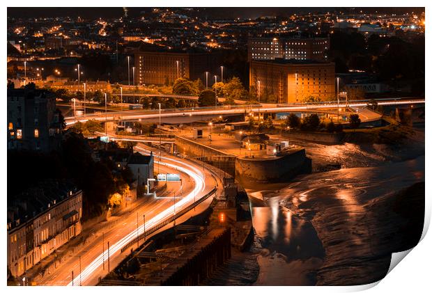 Bristol from the Clifton suspension bridge Print by Dean Merry