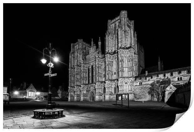 Wells Cathedral Somerset England Print by Dean Merry
