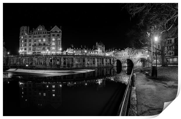 Pulteney Bridge, Bath Weir Print by Dean Merry