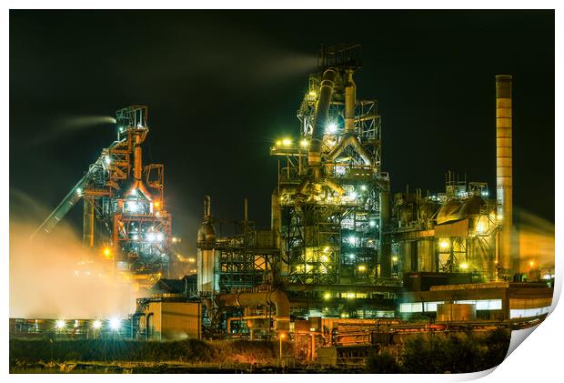 Port Talbot steel works Print by Dean Merry