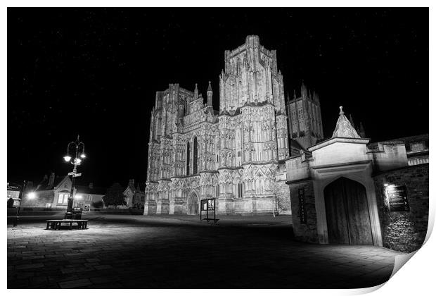 Wells Cathedral Somerset England Print by Dean Merry