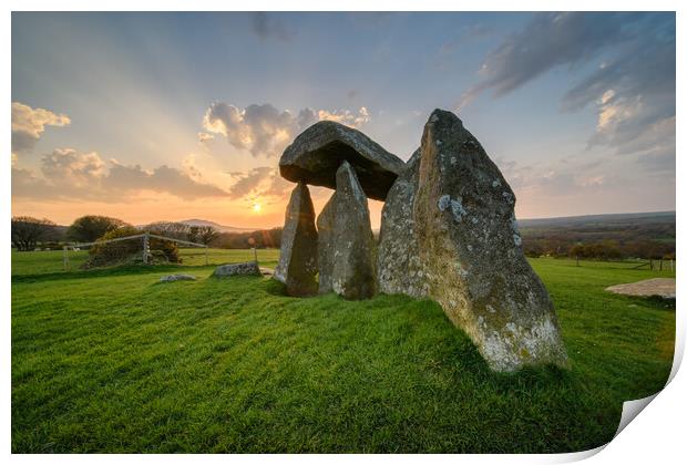 Pentre Ifan Burial Chamber Print by Dean Merry