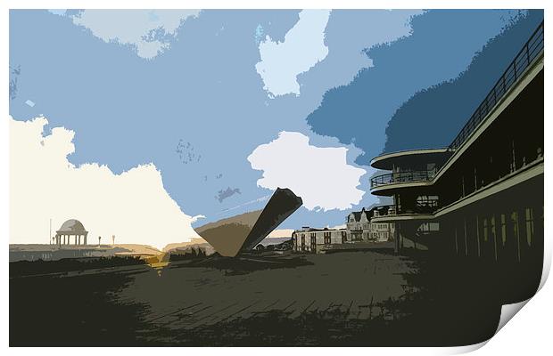 De La Warr Pavilion Bexhill Print by Sandra Sylvester