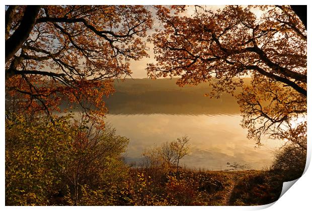 Sunrise over Loch Awe Print by Michael Hopes