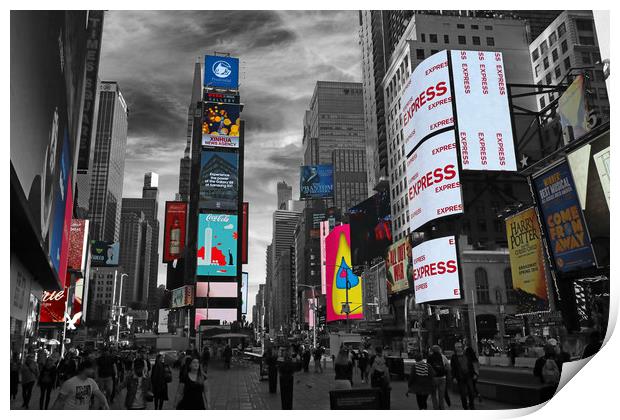 Times Square, New York Print by Michael Hopes