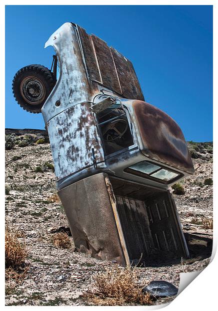 Old Truck in the Desert Print by Levi Henley