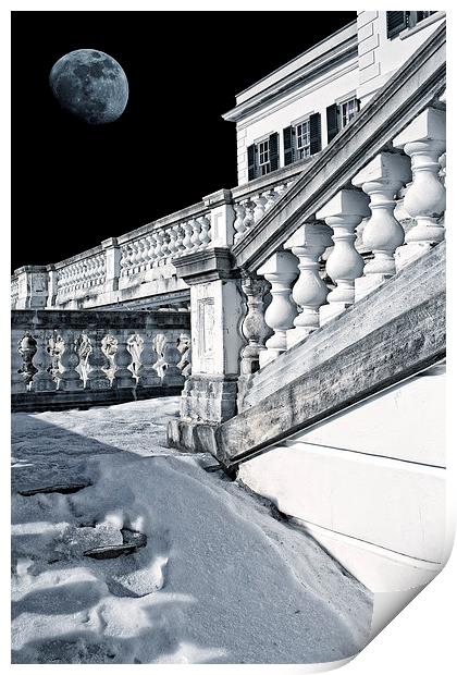 Mansion at midnight Print by Edward Fielding