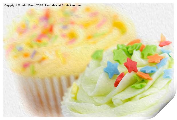 Colourful  Cupcakes  Print by John Boud