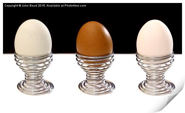  "Triova" three Eggs Print by John Boud