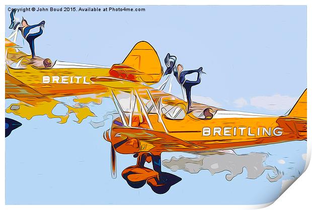  Wing walkers Print by John Boud