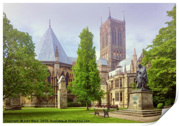Lincoln Cathedral Alfred Lord Tennyson Print by John Boud