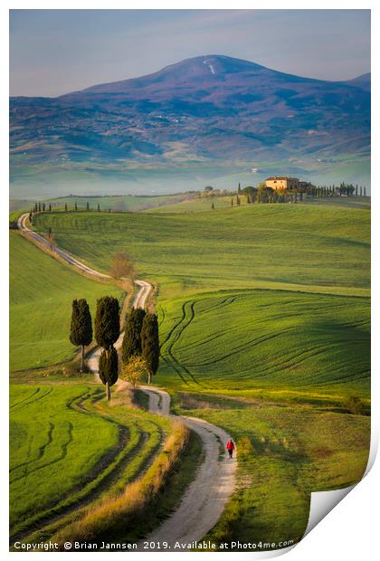Walking Through Tuscany Print by Brian Jannsen