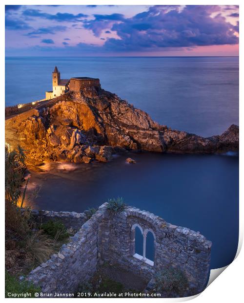 Portovenere Evening Print by Brian Jannsen