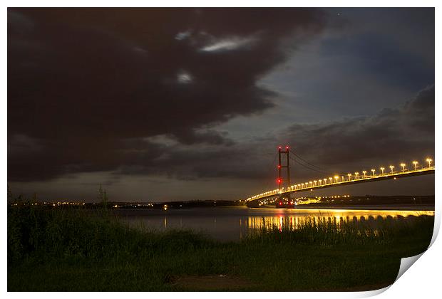 Humber Bridge - a touch of love Print by Liam Gibbins