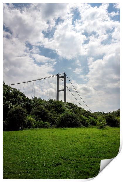Humber Bridge - a summers sky Print by Liam Gibbins
