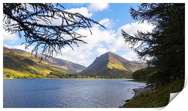 Fleetwith Pike and Buttermere from Burtness Wood Print by Steven Garratt