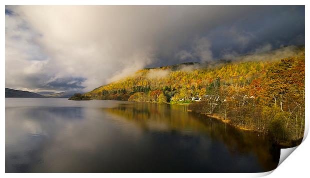 Loch Tay autumnal reflections Print by Stephen Taylor