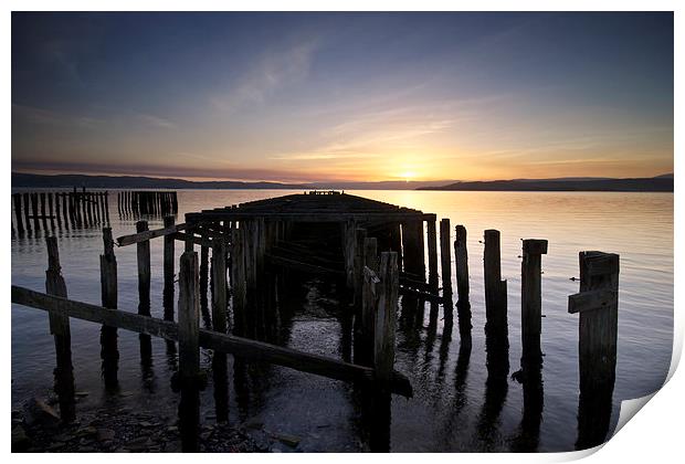 Craigendoran Pier sunset Print by Stephen Taylor